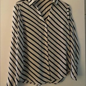 Black and white blouse